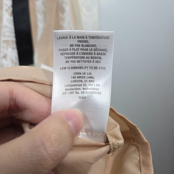 Anthropologie Mare Mare Lace Corset Midi Dress Neutral Cocktail Holiday Boho XS - Picture 15 of 16